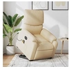 Image de Fauteuil de relaxation, massage, inclinable électrique réglable tissu crème