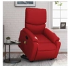Image de Fauteuil inclinable de massage Rouge Similicuir