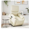 Image de Fauteuil de relaxation, massage, inclinable électrique similicuir crème