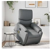 Image de Fauteuil de relaxation, massage, inclinable électrique similicuir gris