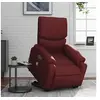 Image de Fauteuil de relaxation, massage, inclinable électrique similicuir bordeaux