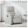 Image de Fauteuil réglable électrique tissu microfibre gris clair