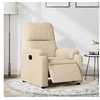 Image de Fauteuil réglable électrique tissu microfibre crème