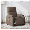 Image de Fauteuil de massage, relaxation électrique réglable tissu microfibre marron