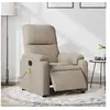 Image de Fauteuil de massage, relaxation électrique réglable tissu microfibre taupe