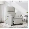 Image de Fauteuil de massage, relaxation électrique réglable tissu microfibre gris clair