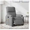 Image de Fauteuil de massage, relaxation électrique réglable tissu microfibre gris foncé