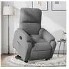 Image de Fauteuil de relaxation inclinable tissu microfibre gris foncé
