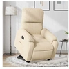 Image de Fauteuil de relaxation inclinable tissu microfibre crème