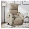 Image de Fauteuil de massage, relaxation tissu microfibre taupe