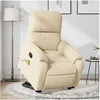 Image de Fauteuil de massage, relaxation tissu microfibre crème