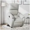 Image de stoel électrique réglable tissu microfibre gris clair