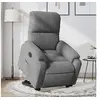 Image de stoel électrique réglable tissu microfibre gris foncé