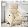Image de stoel électrique réglable tissu microfibre crème