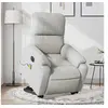 Image de Fauteuil de relaxation, massage, inclinable électrique tissu microfibre gris clair