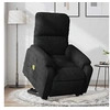 Image de Fauteuil de relaxation, massage, inclinable électrique réglable tissu microfibrenoir