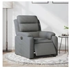 Image de Fauteuil électrique réglable tissu gris foncé