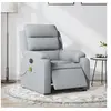 Image de Fauteuil de massage, relaxation électrique réglable tissu gris clair