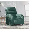 Image de Fauteuil de massage, relaxation électrique réglable tissu vert foncé