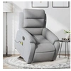 Image de Fauteuil de relaxation, massage, inclinable électrique réglable tissu gris clair
