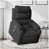 Image de Fauteuil de relaxation, massage, inclinable électrique réglable tissunoir
