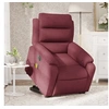 Image de Fauteuil de relaxation, massage, inclinable électrique réglable tissu bordeaux