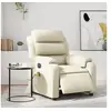 Image de Fauteuil de massage, relaxation électrique similicuir crème