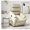 Image de Fauteuil de relaxation, massage, inclinable électrique similicuir crème