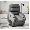 Image de Fauteuil de relaxation, massage, inclinable électrique similicuir gris