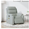 Image de Fauteuil inclinable électrique de massage gris clair velours
