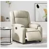 Image de Fauteuil électrique réglable similicuir crème