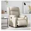 Image de Fauteuil de massage, relaxation électrique similicuir crème