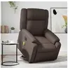 Image de Fauteuil de relaxation, massage, inclinable électrique similicuir marron