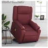 Image de Fauteuil de relaxation, massage, inclinable électrique similicuir bordeaux