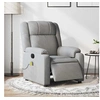 Image de Fauteuil de massage, relaxation électrique réglable tissu gris clair