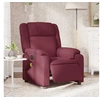 Image de Fauteuil de massage inclinable électrique Rouge bordeaux Tissu