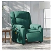 Image de Fauteuil de massage, relaxation électrique réglable tissu vert foncé