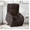 Image de Fauteuil inclinable de massage Marron foncé Tissu 3205219