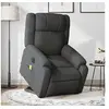 Image de Fauteuil de relaxation, massage, inclinable électrique réglable tissu gris foncé