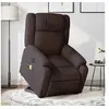 Image de Fauteuil inclinable de massage électrique Marron foncé Tissu 3205243