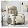 Image de Fauteuil de massage, relaxation électrique similicuir crème