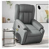Image de Fauteuil de relaxation, massage, inclinable électrique similicuir gris
