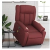 Image de Fauteuil de relaxation, massage, inclinable électrique similicuir bordeaux