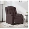 Image de Fauteuil réglable électrique tissu marron foncé