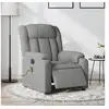 Image de Fauteuil de massage, relaxation électrique réglable tissu gris clair
