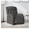 Image de Fauteuil de massage, relaxation électrique réglable tissu gris foncé