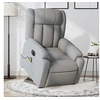 Image de Fauteuil de relaxation, massage, inclinable électrique réglable tissu gris clair