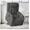 Image de Fauteuil de relaxation, massage, inclinable électrique réglable tissu gris foncé