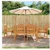 Image de Lot de 6 chaise H. 90 cm non pliable en acacia exterieur marron
