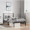 Image de Bedframe met hoofdbord metaal zwart 100x190 cm355653